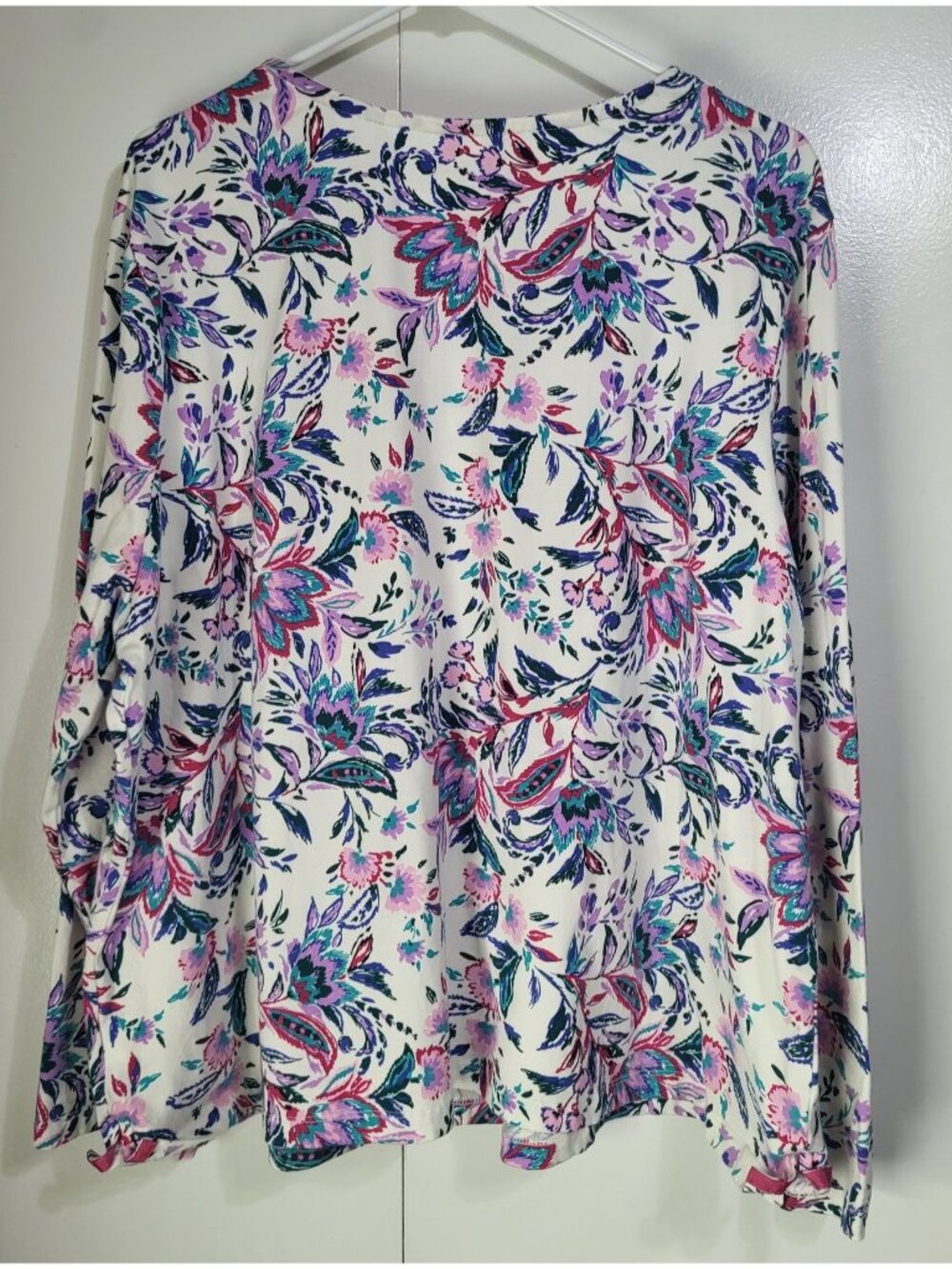 Appleseed's Women's 2XL Long Sleeve Shirt Floral Print Cottagecore Mature - Picture 2 of 6